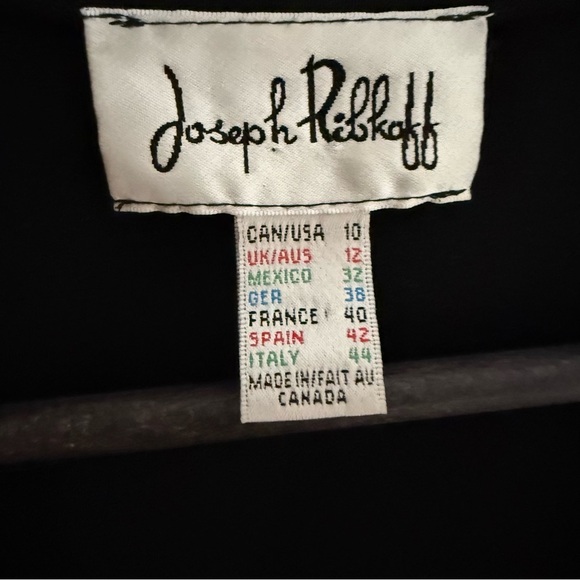 Joseph Ribkoff Black Sheath Dress with Plunge Neckline - Picture 6 of 8